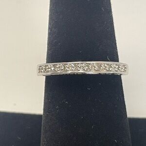 Sterling silver “I love you“ cubic zirconia band ring. Size 7